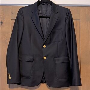 Brooks Brothers Navy Blue Blazer w/ Gold Buttons runs very small like a size 12.